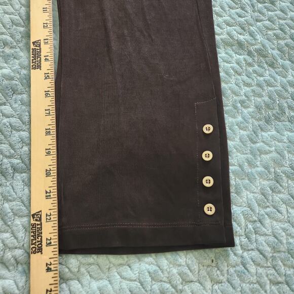 Chico's Travelers 2 Piece Capri Cropped Pants Slinky Knit Brown Size 0 Small - Picture 8 of 10
